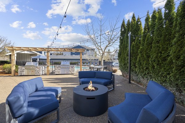 fire pit at Creekview Crossing Apartments