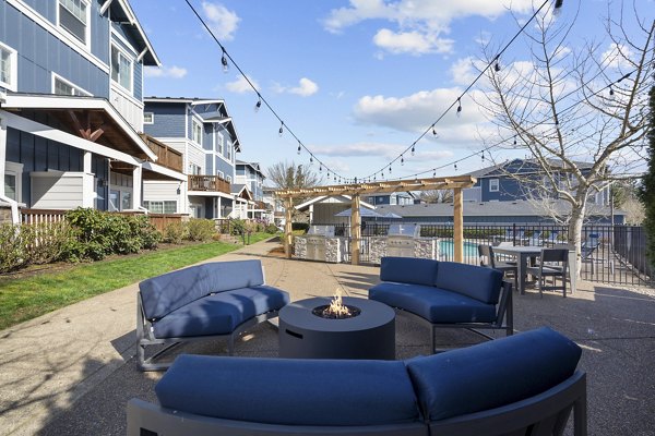 fire pit at Creekview Crossing Apartments