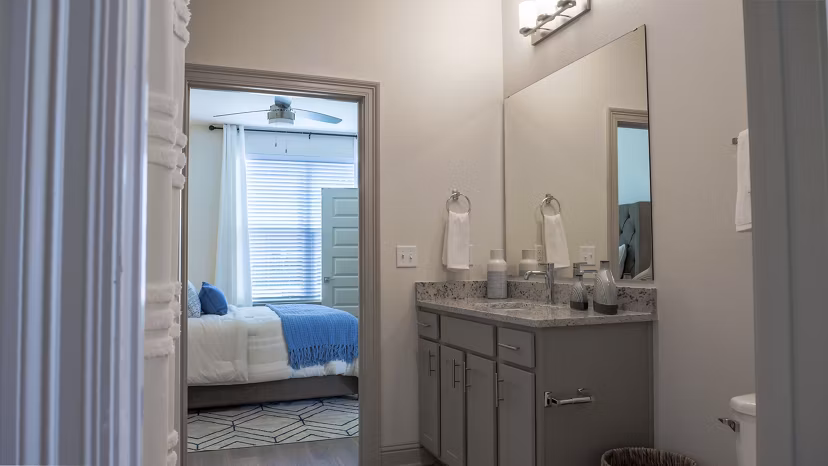 bathroom at The Waters at West Village Apartments 