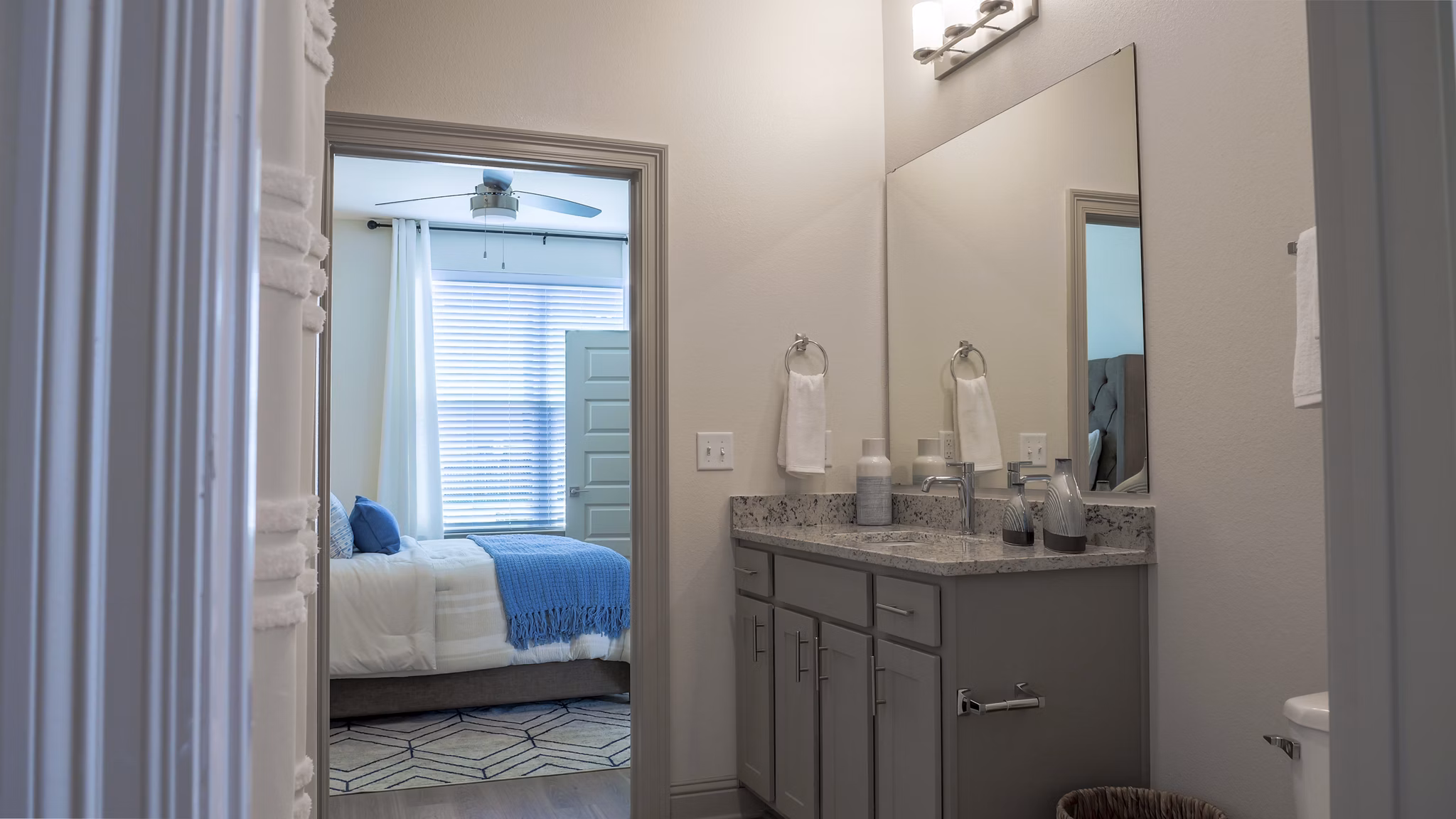 bathroom at The Waters at West Village Apartments 