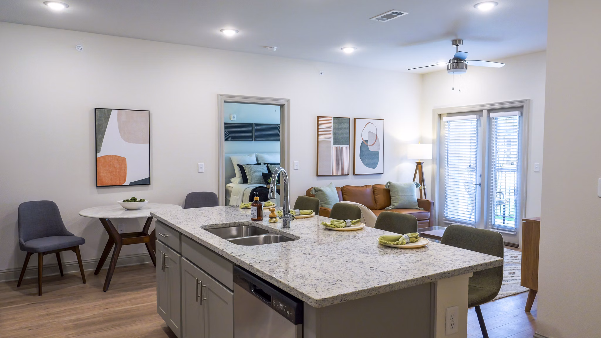 dining room at The Waters at West Village Apartments 