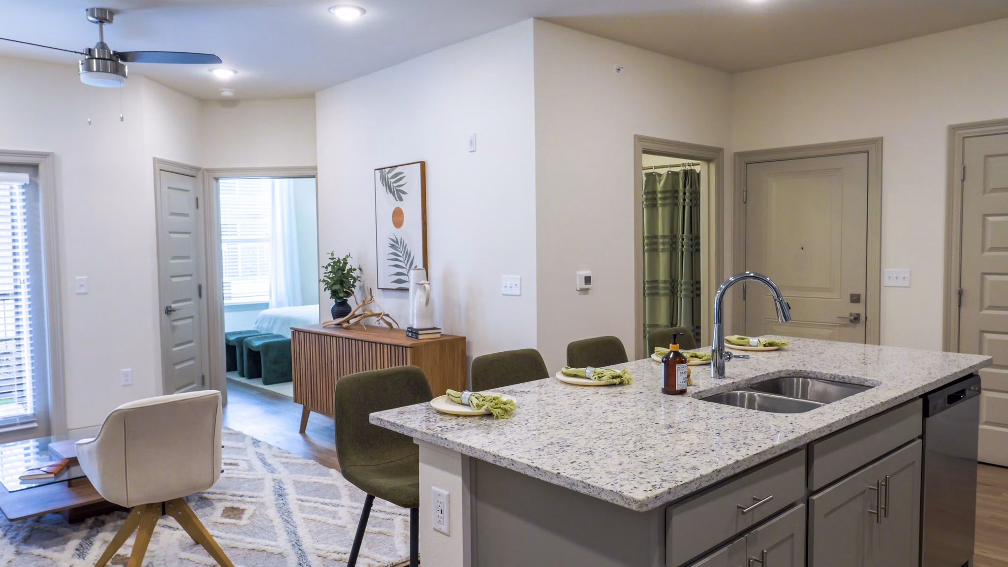 dining room at The Waters at West Village Apartments 