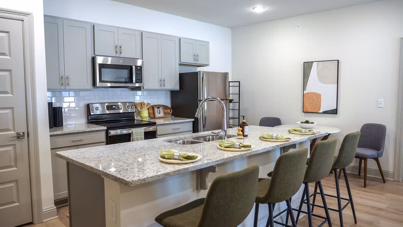 kitchen at The Waters at West Village Apartments 