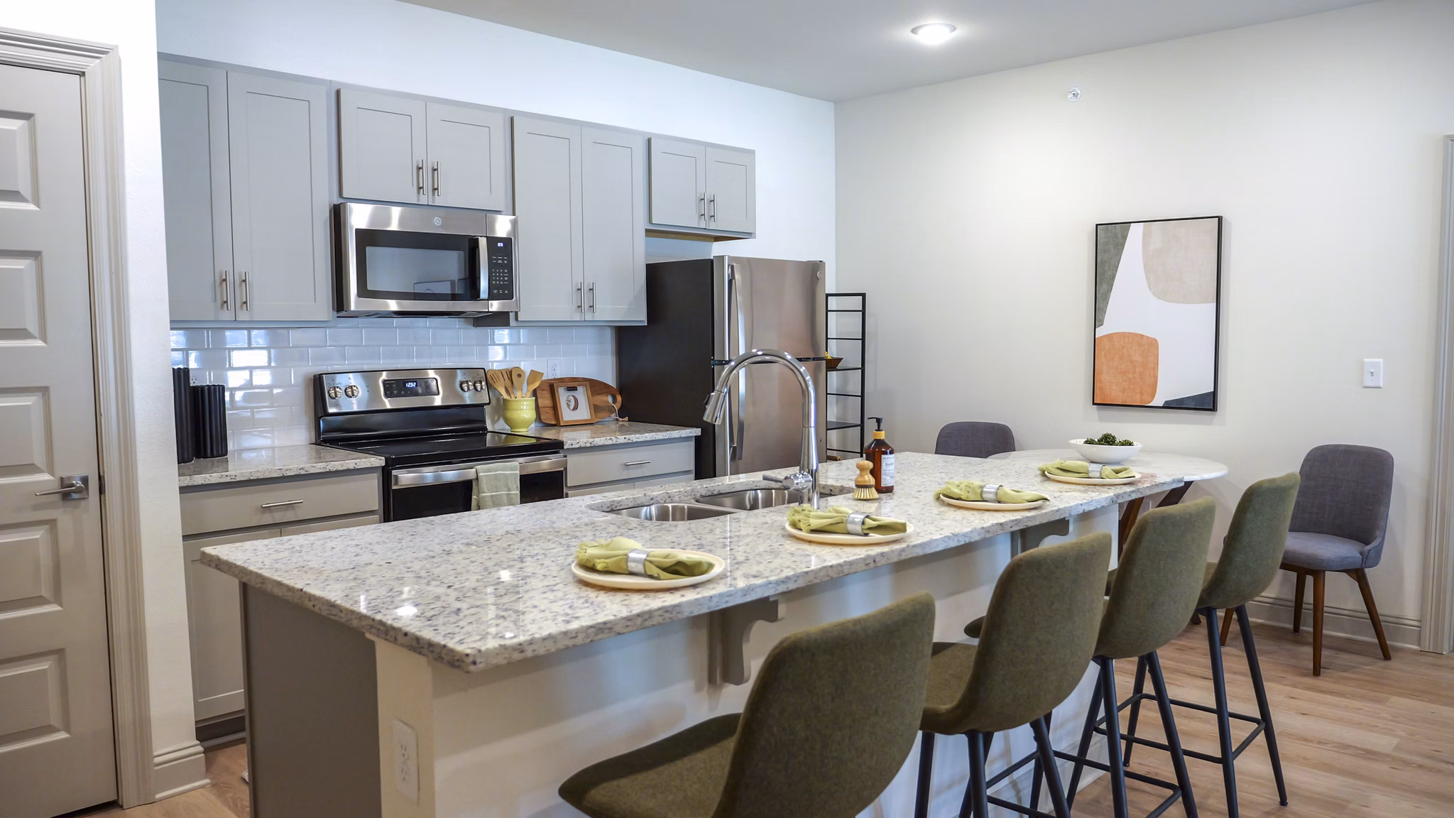 kitchen at The Waters at West Village Apartments 