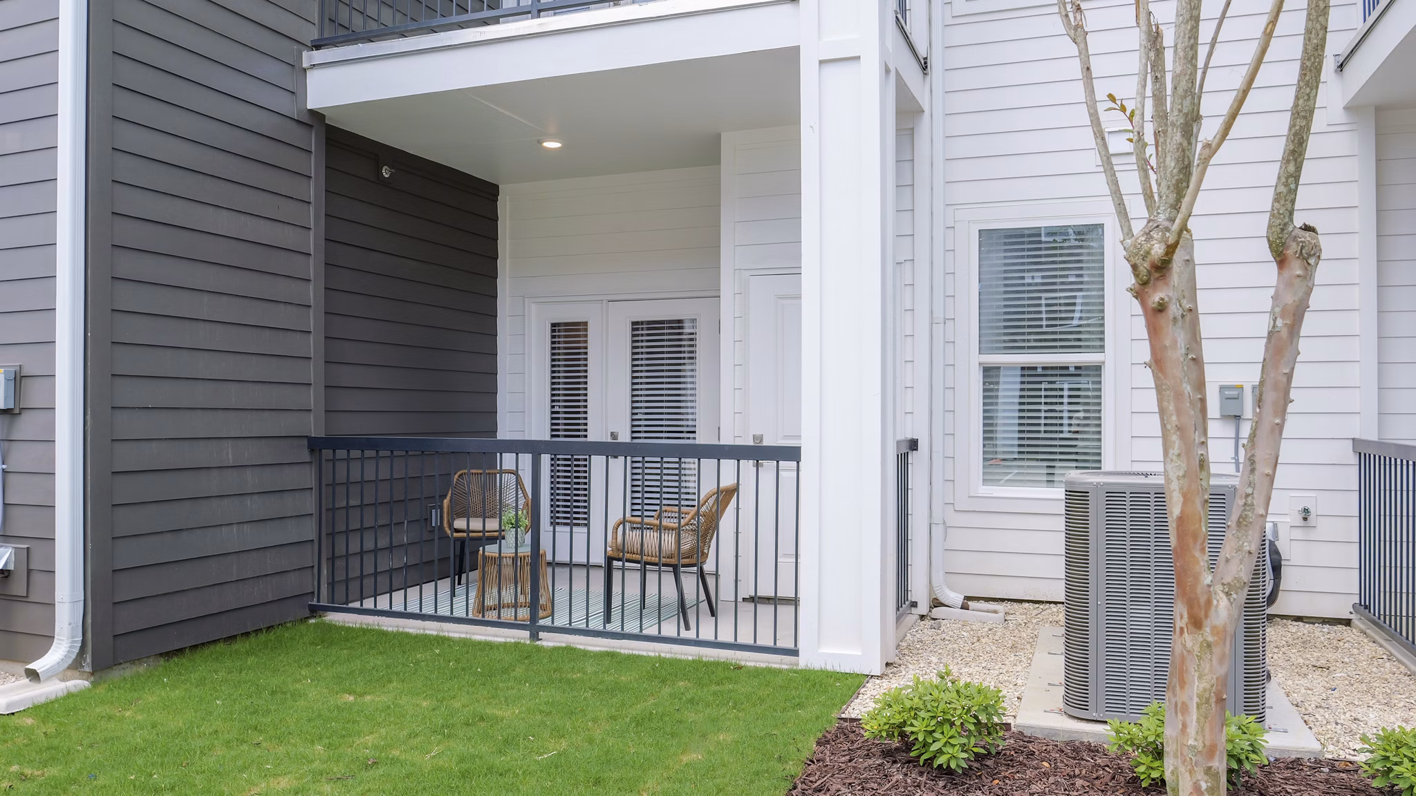 patio at The Waters at West Village Apartments 