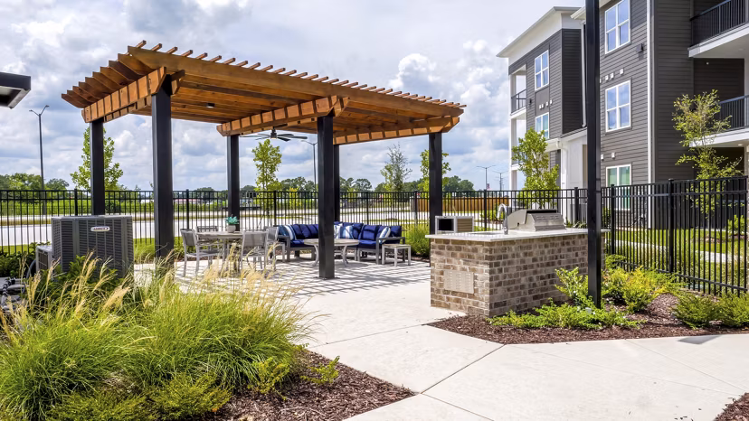 grill area at The Waters at West Village Apartments 