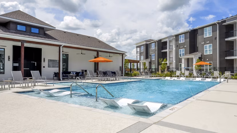 pool at The Waters at West Village Apartments 