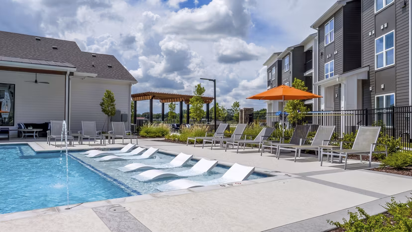 pool at The Waters at West Village Apartments 