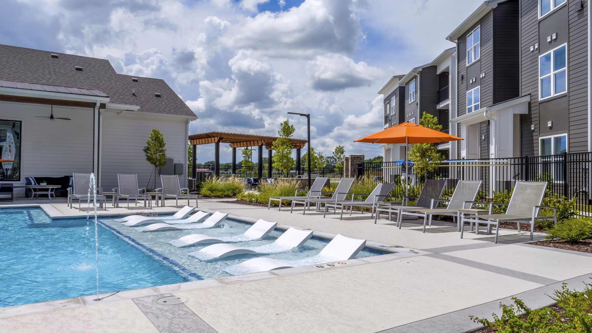 pool at The Waters at West Village Apartments 