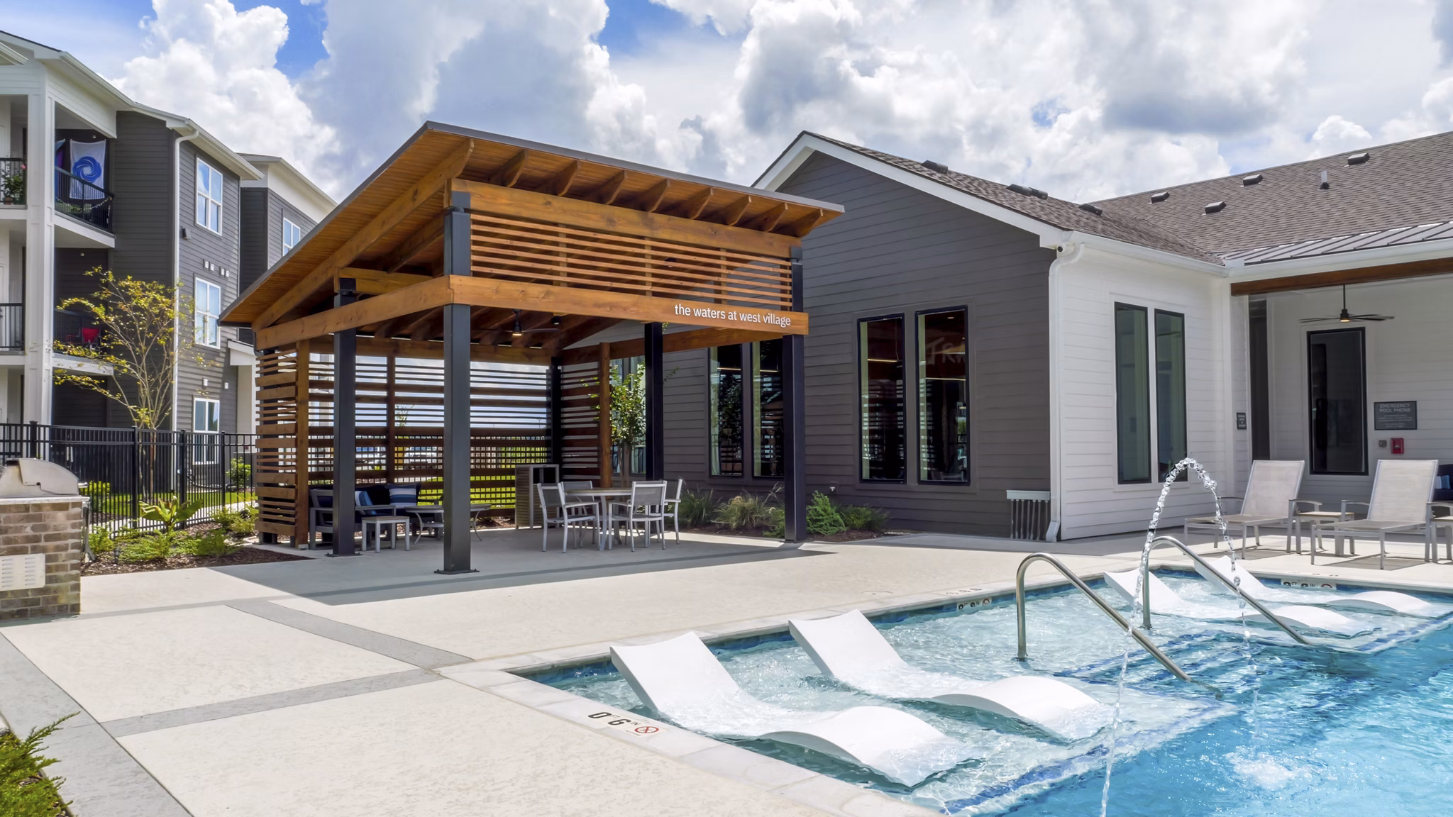 pool at The Waters at West Village Apartments 
