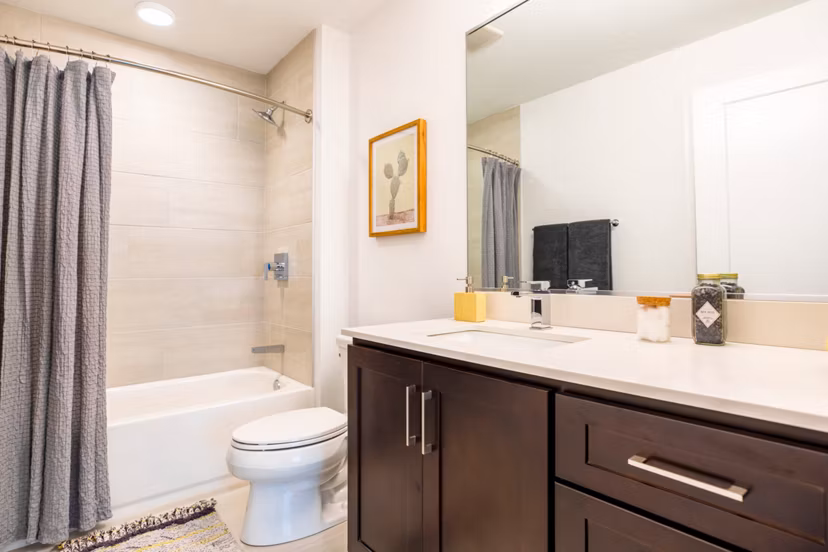 bathroom at Array at West Alex Apartments