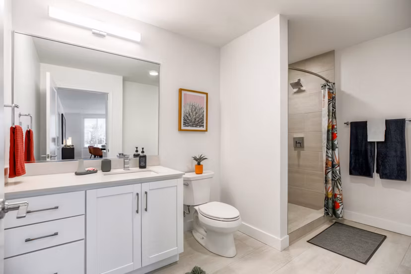 bathroom at Array at West Alex Apartments