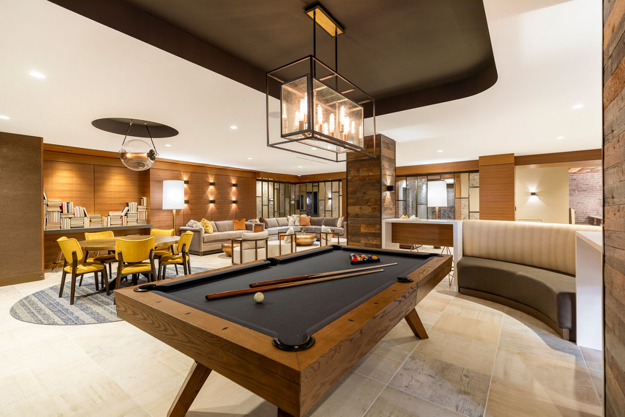 Game room at Array At West Alex