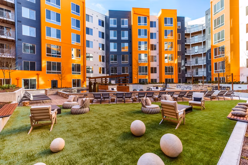 recreational area at Array at West Alex Apartments