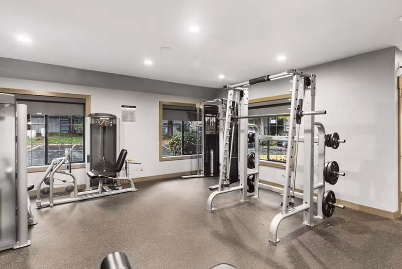 fitness center at Lodge at Madrona Apartments