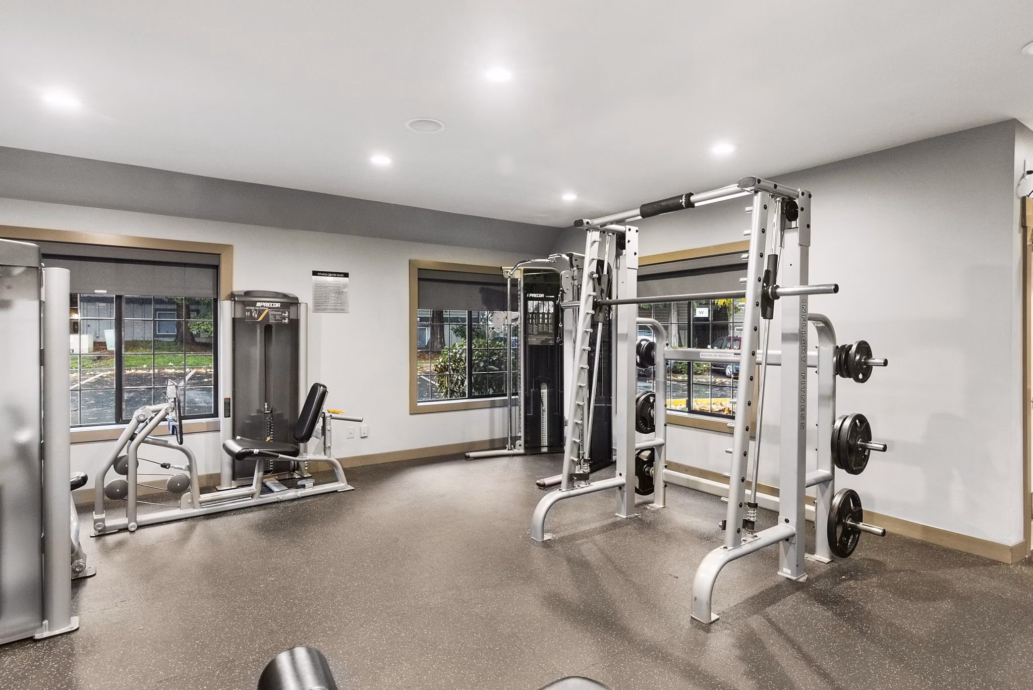 fitness center at Lodge at Madrona Apartments