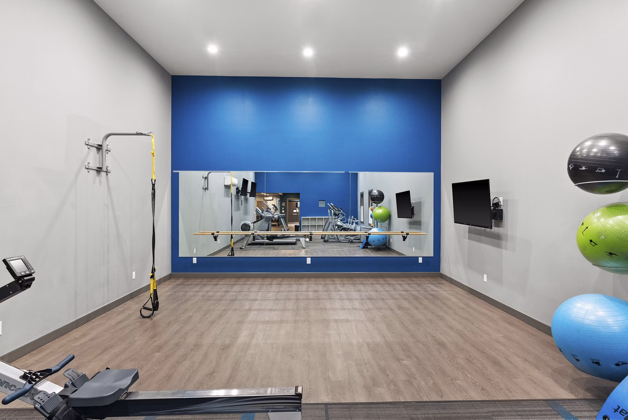 fitness center at Lodge at Madrona Apartments