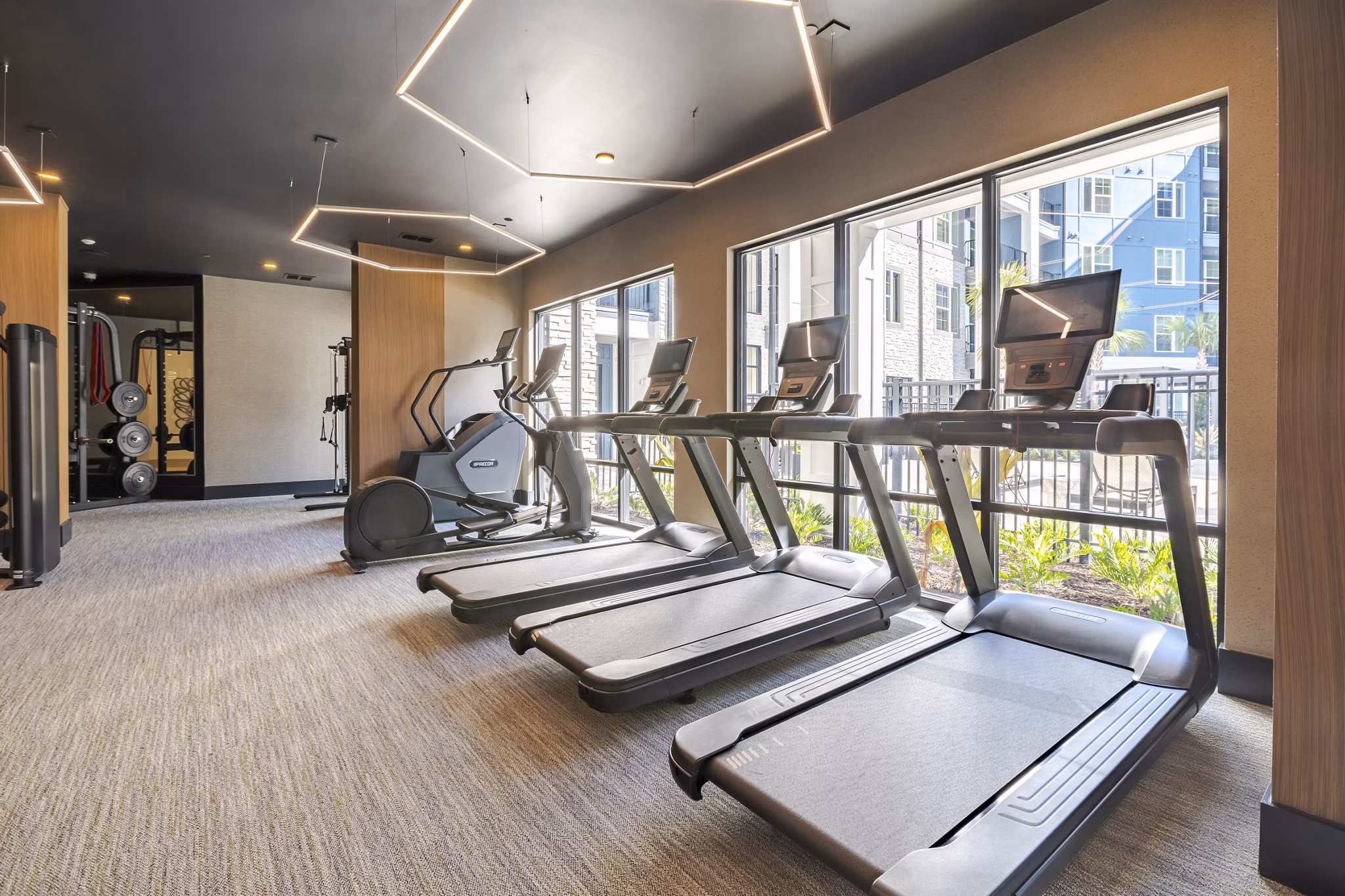 fitness center at V by Alta Apartments