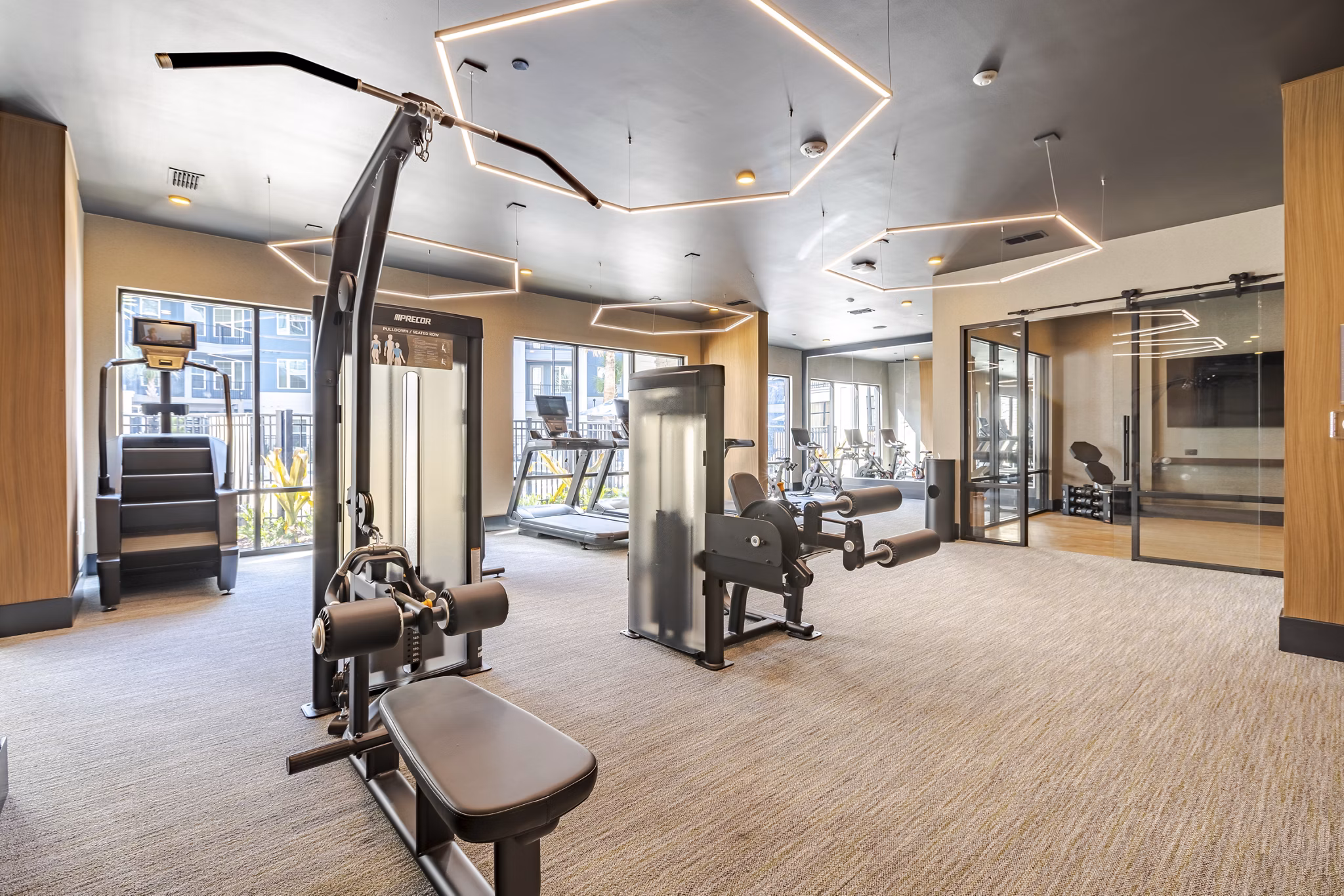fitness center at V by Alta Apartments
