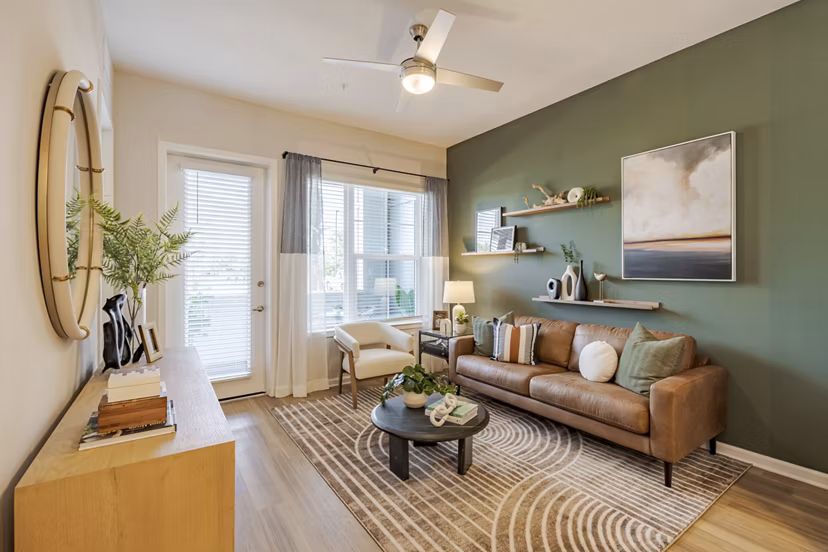 living room at V by Alta Apartments
