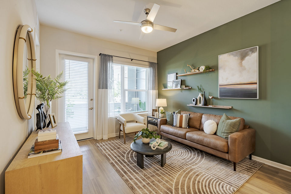 living room at V by Alta Apartments