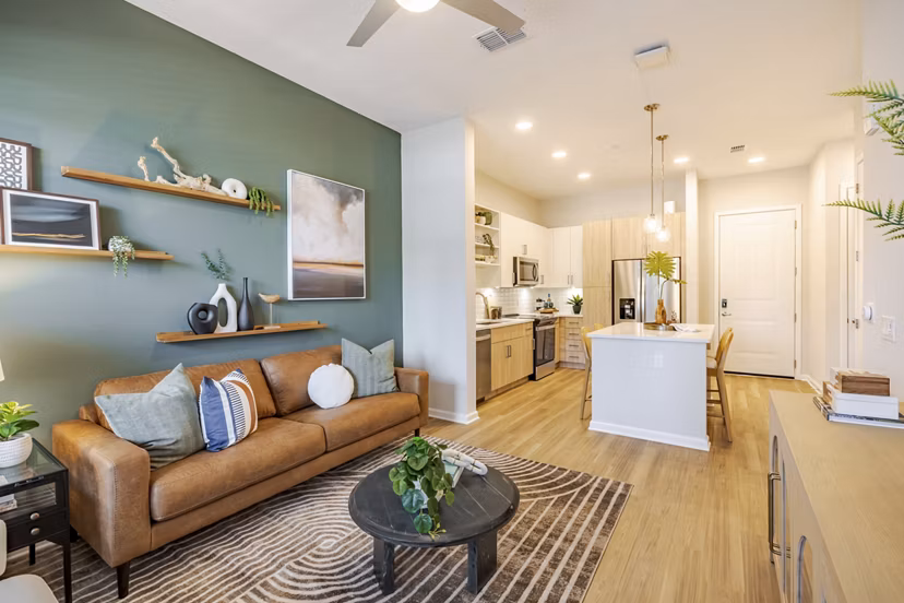 living room at V by Alta Apartments
