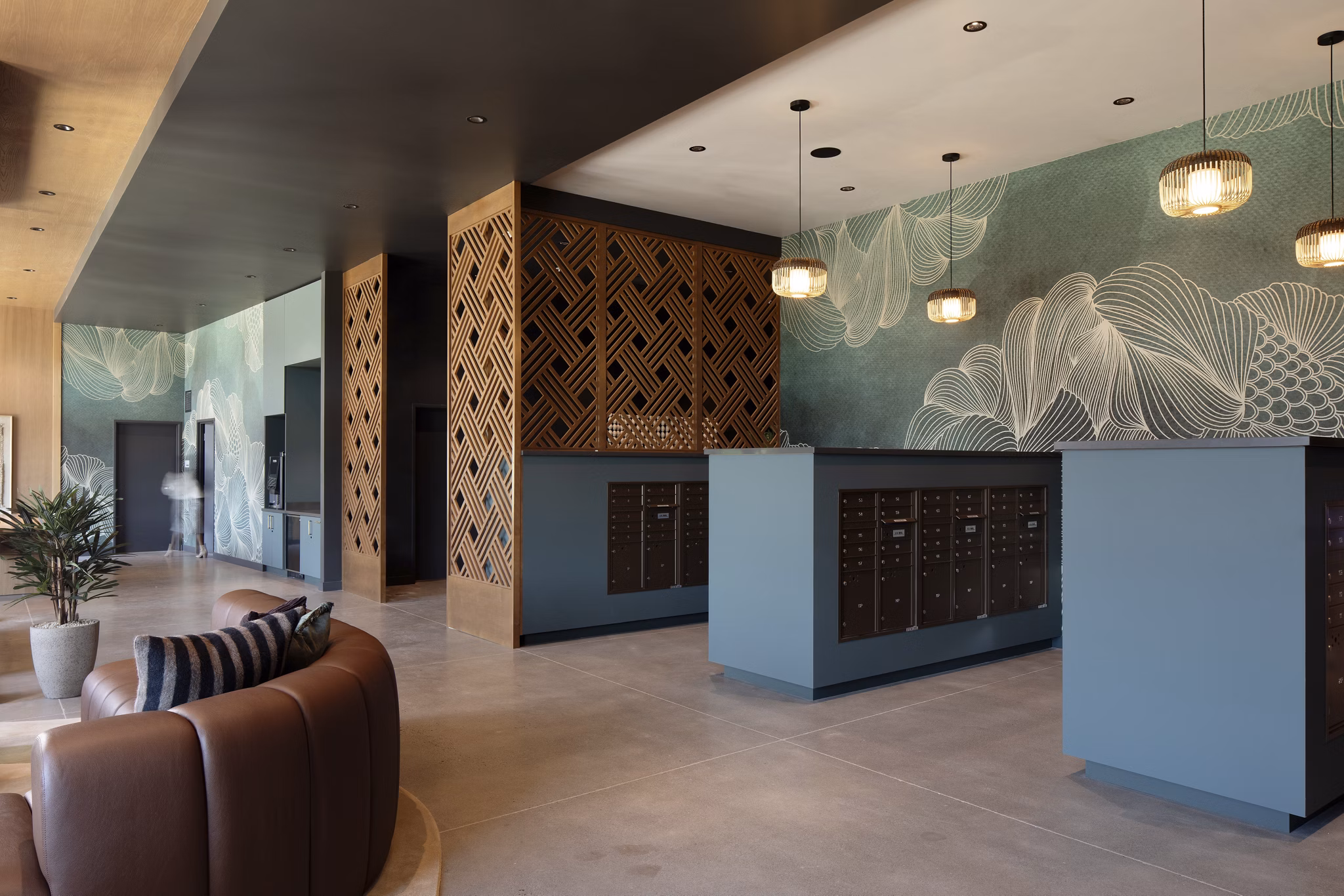 mail room at Astral by Alta Apartments 