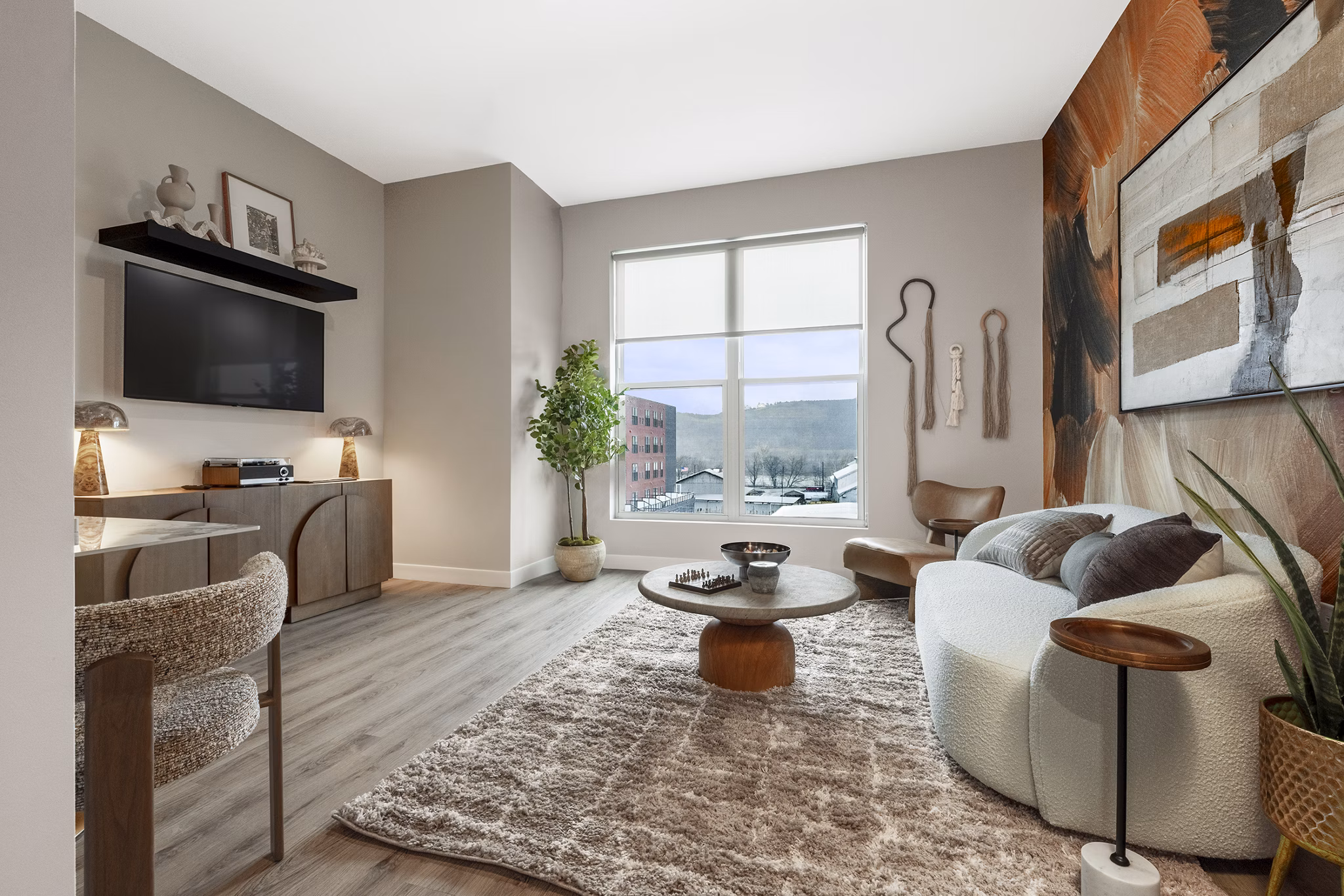 Living Room at Albion Lawrenceville Apartments