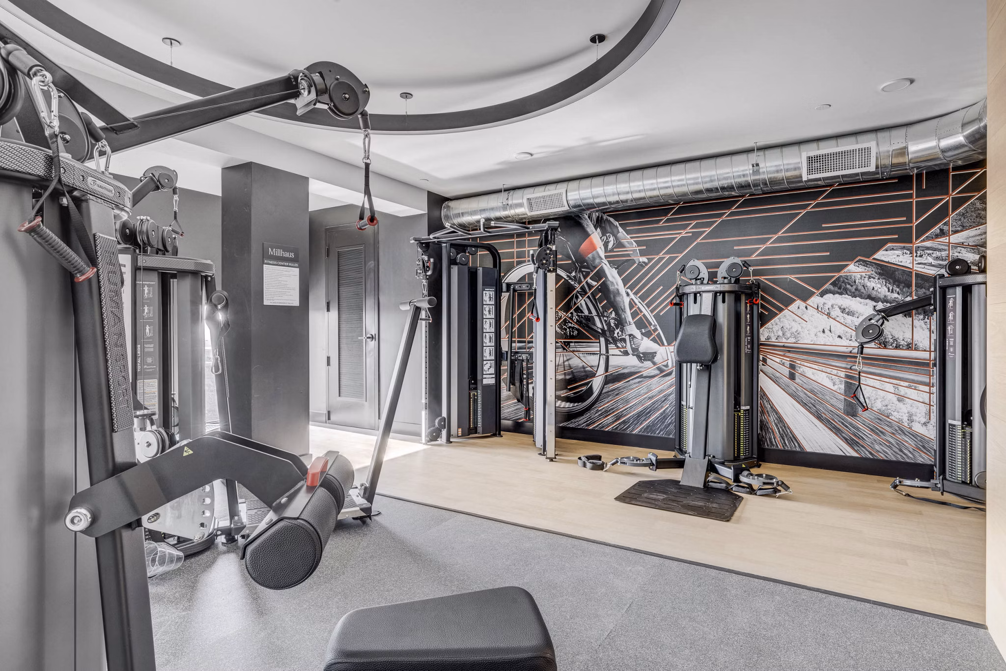 Fitness Center at Millhaus Apartments