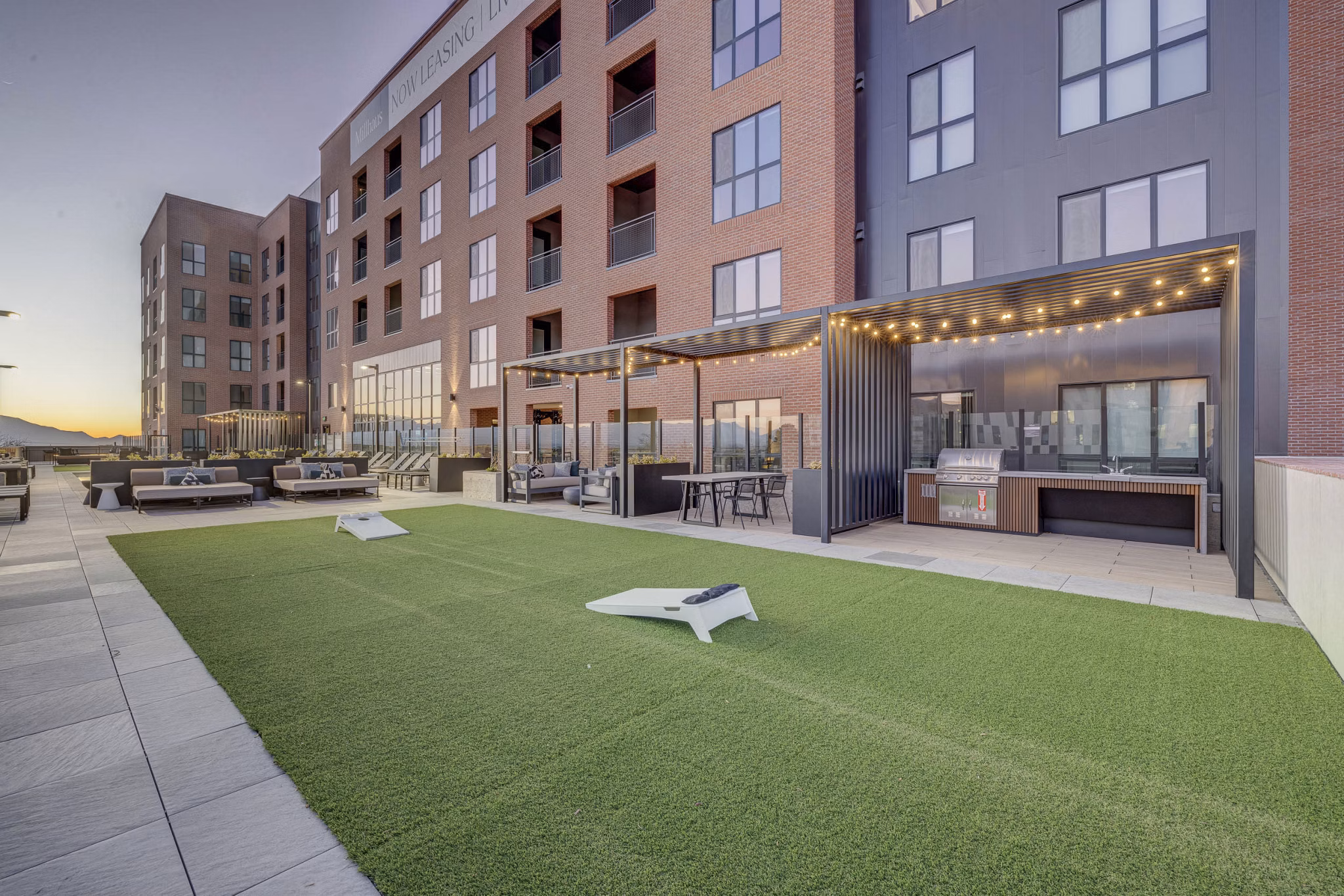 Patio at Millhaus Apartments