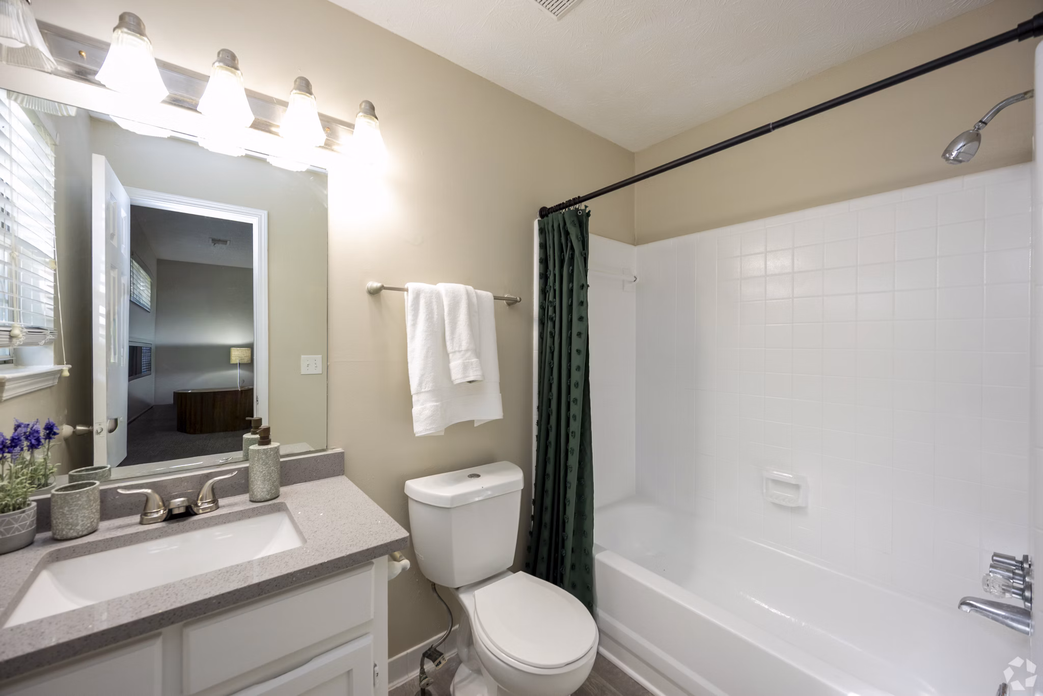 bathroom at Aqua at Sandy Springs Apartments