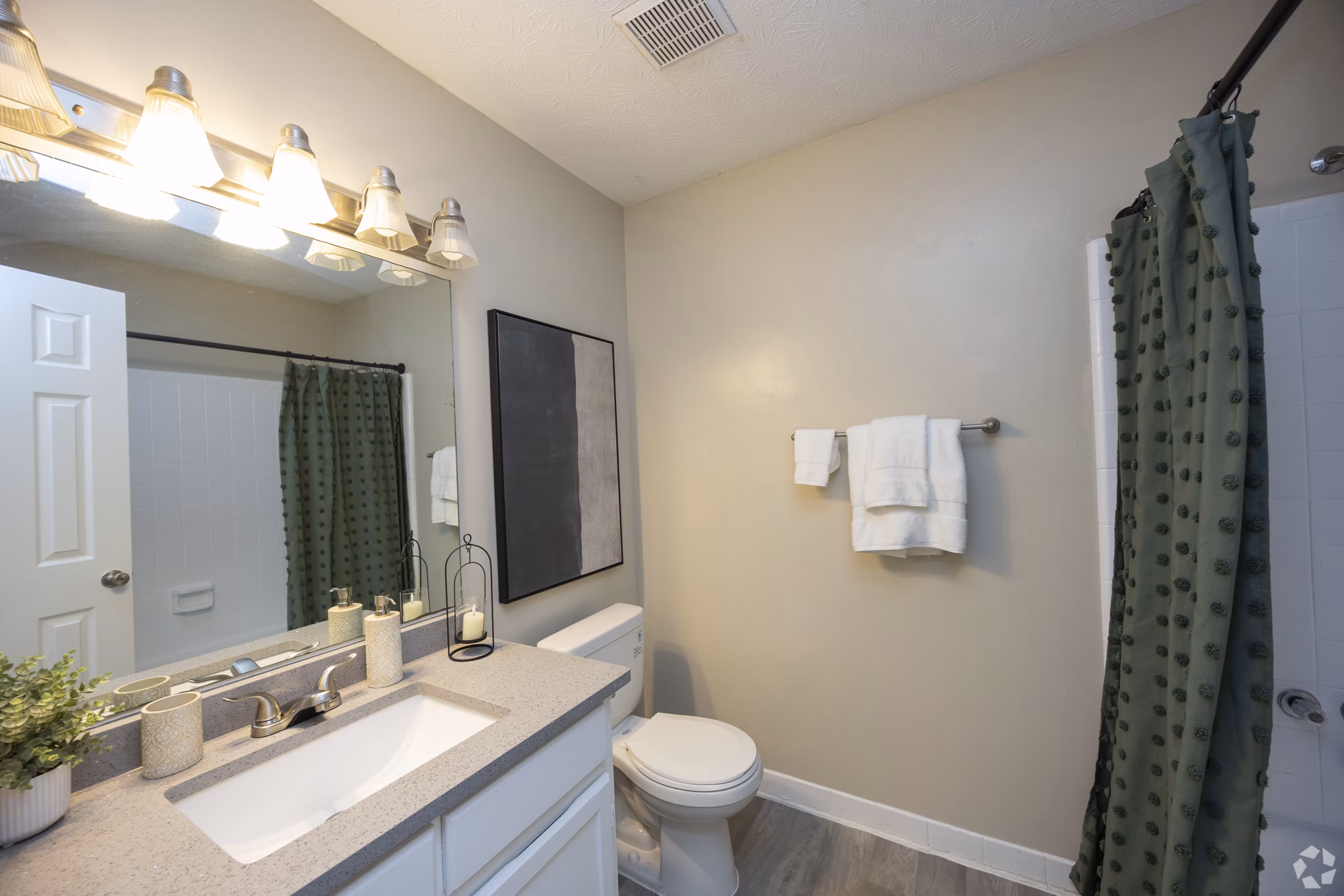 bathroom at Aqua at Sandy Springs Apartments