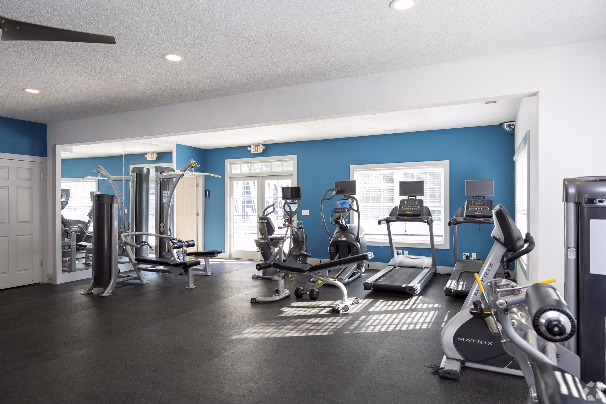 fitness center at Aqua at Sandy Springs Apartments
