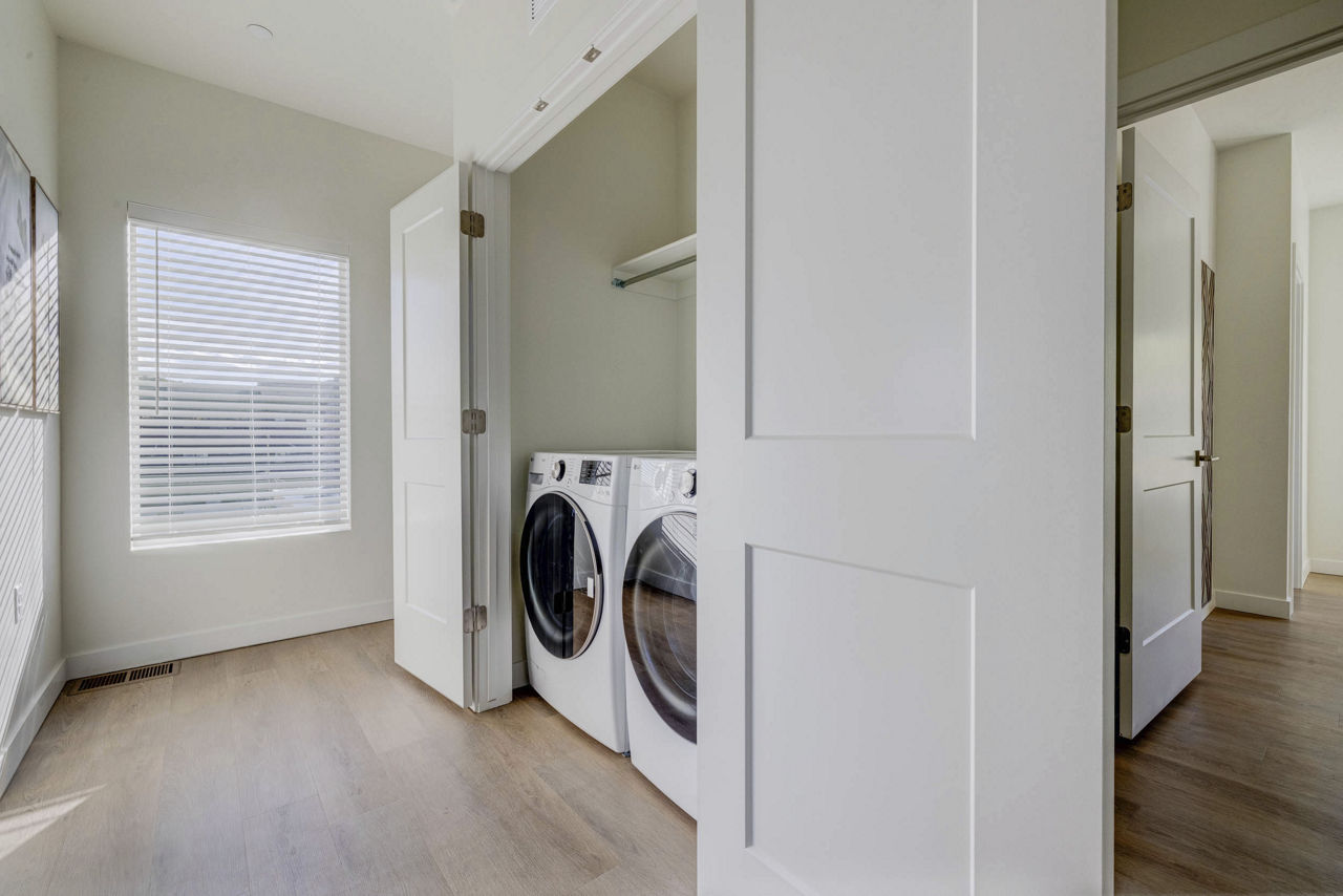 Laundry room at Trailside Townhomes