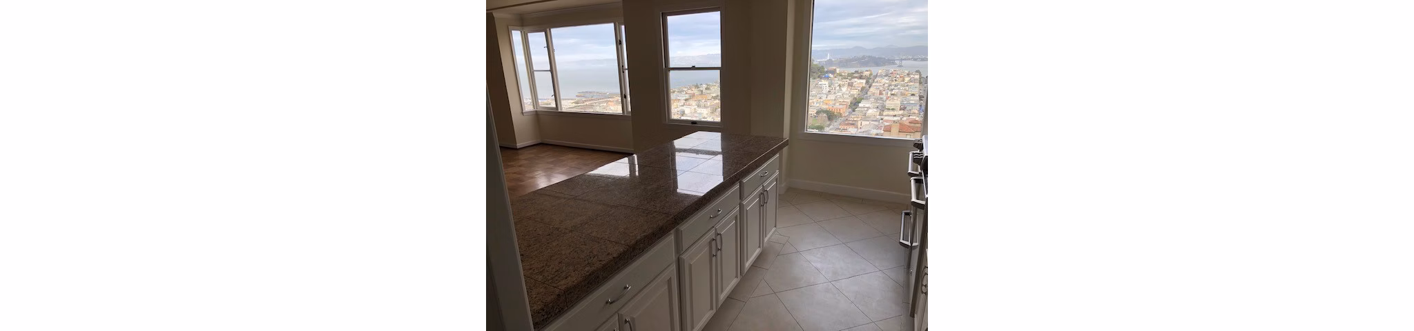 kitchen at 1000 Green Apartments