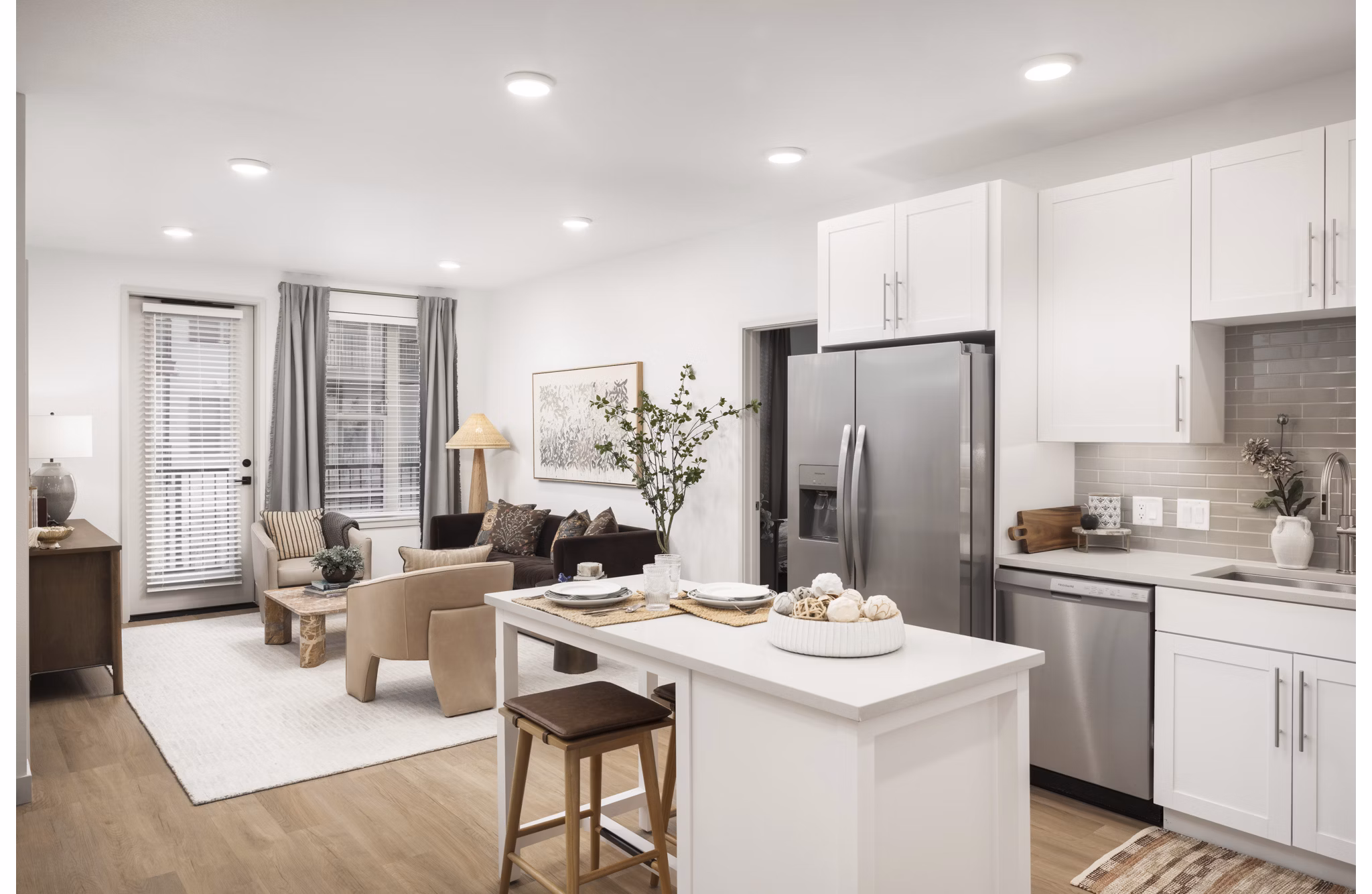 Living Room at Aspendale Littleton Apartments