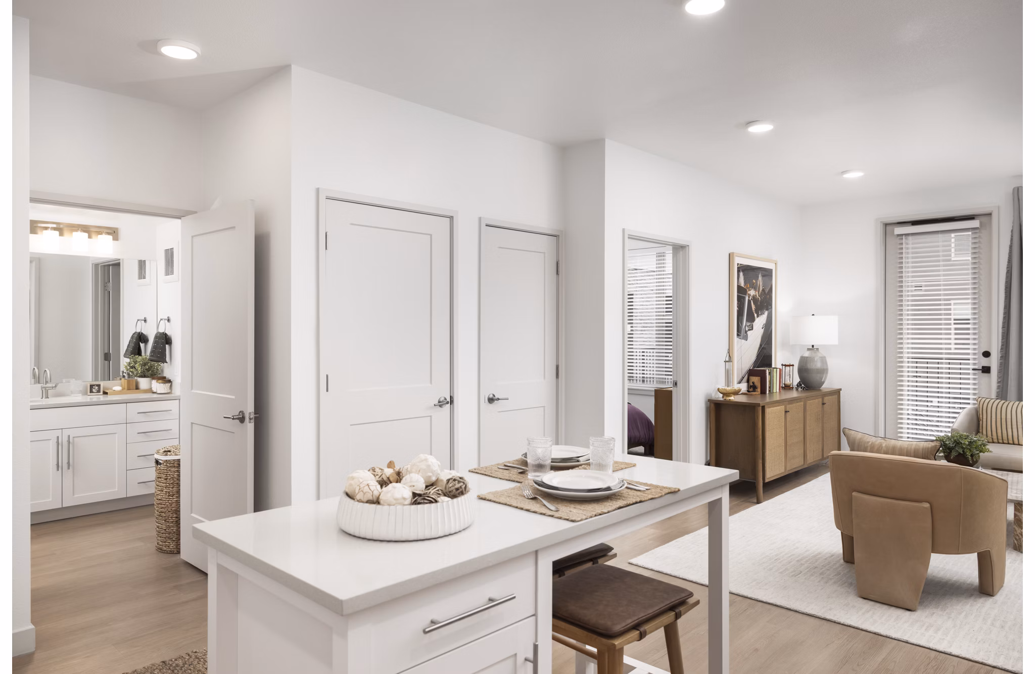 Living Room at Aspendale Littleton Apartments