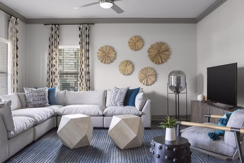 living room at Cyan Southcreek Apartments