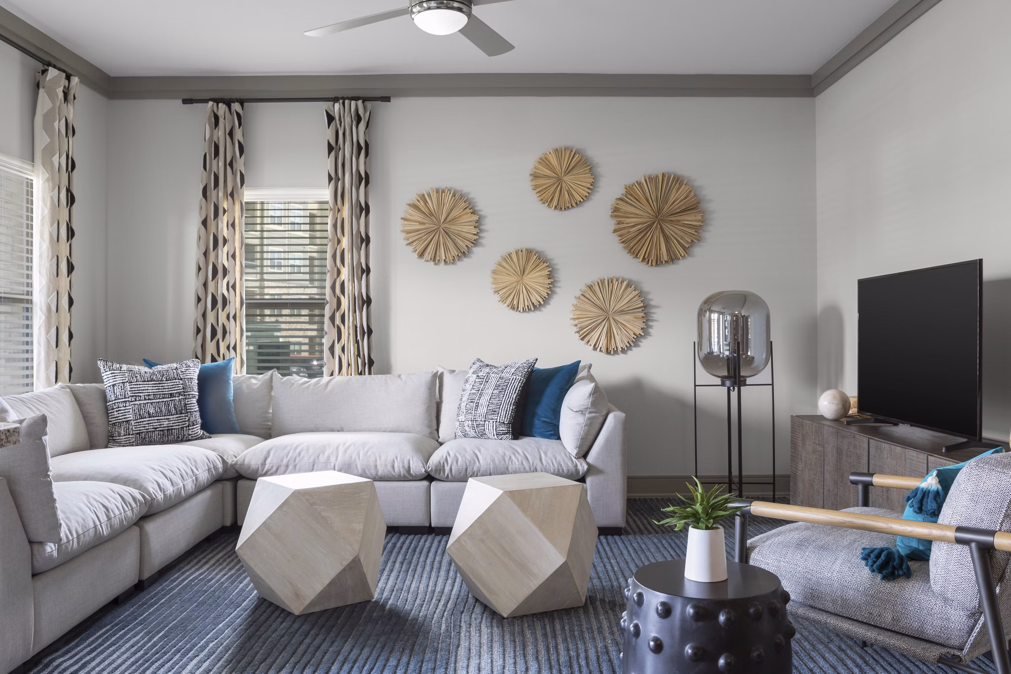 living room at Cyan Southcreek Apartments
