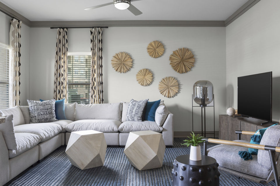 living room at Cyan Southcreek Apartments
