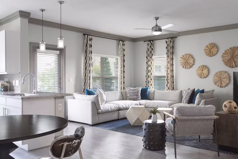 living room at Cyan Southcreek Apartments