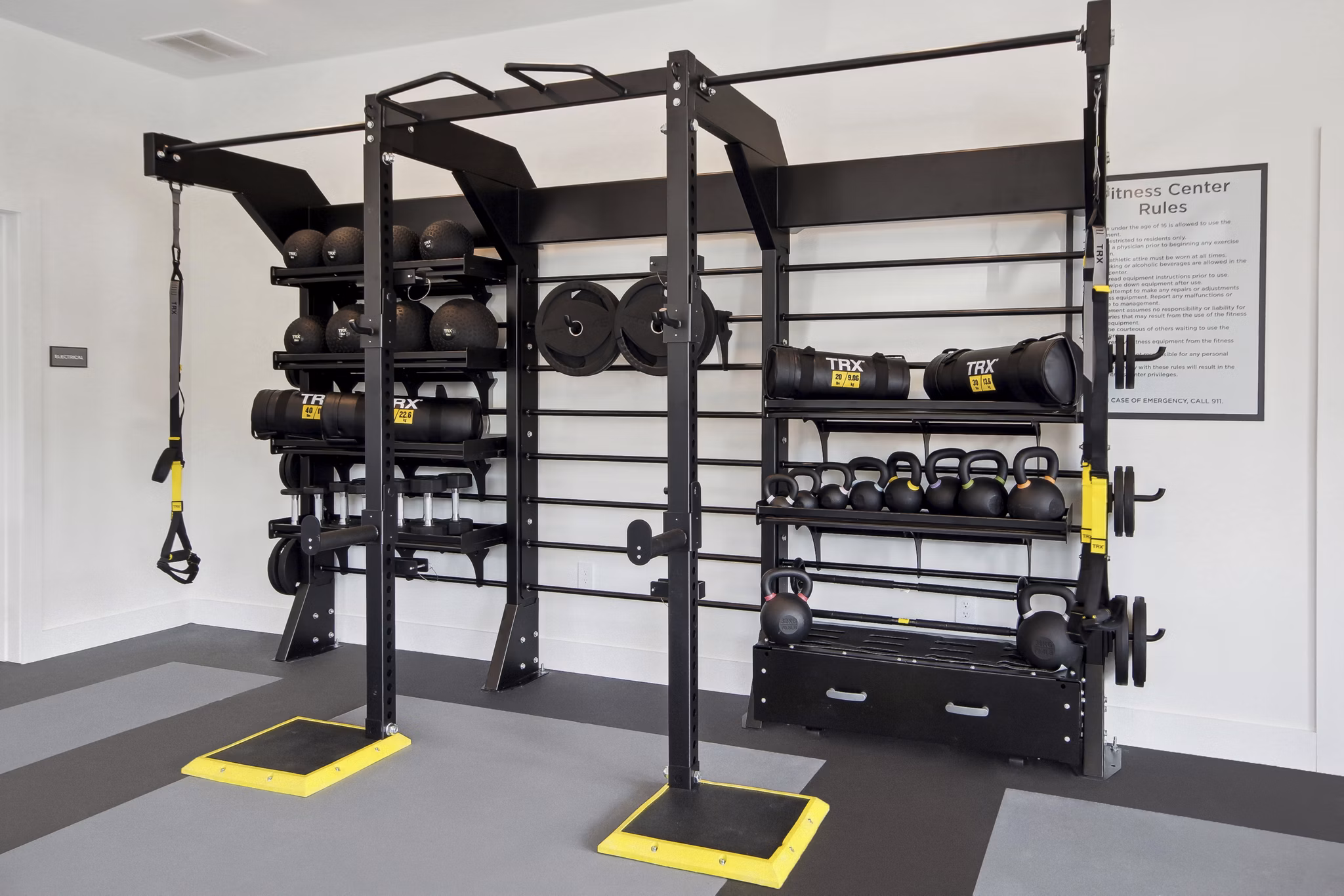 fitness center at Norwood Steele Creek Apartments 