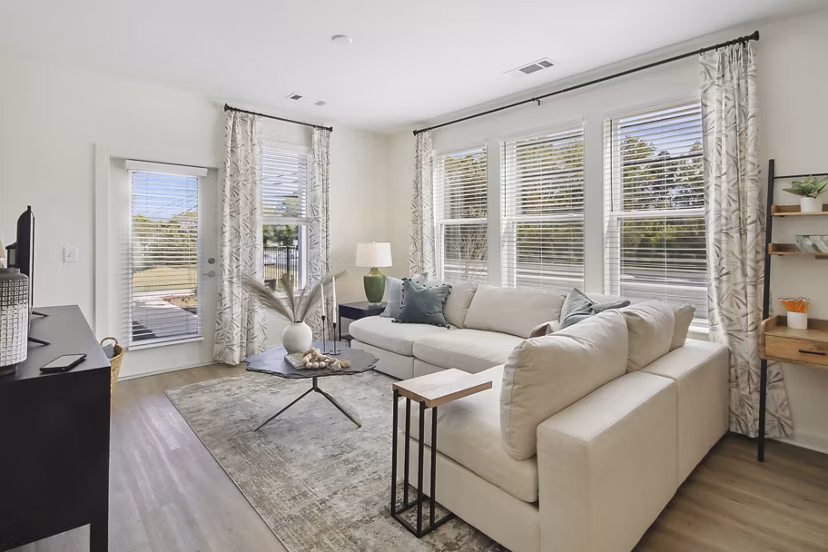 living room at Norwood Steele Creek Apartments 