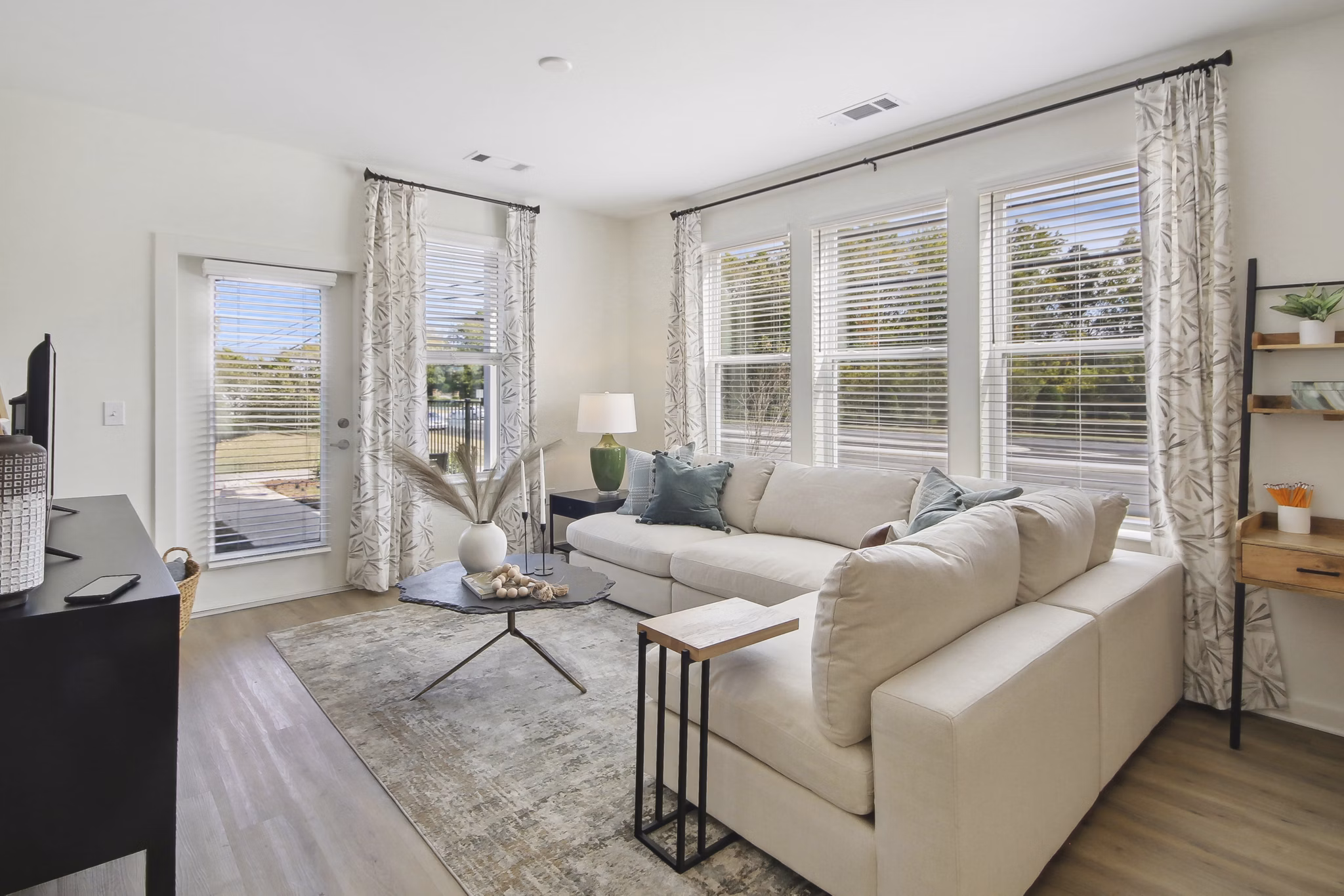 living room at Norwood Steele Creek Apartments 