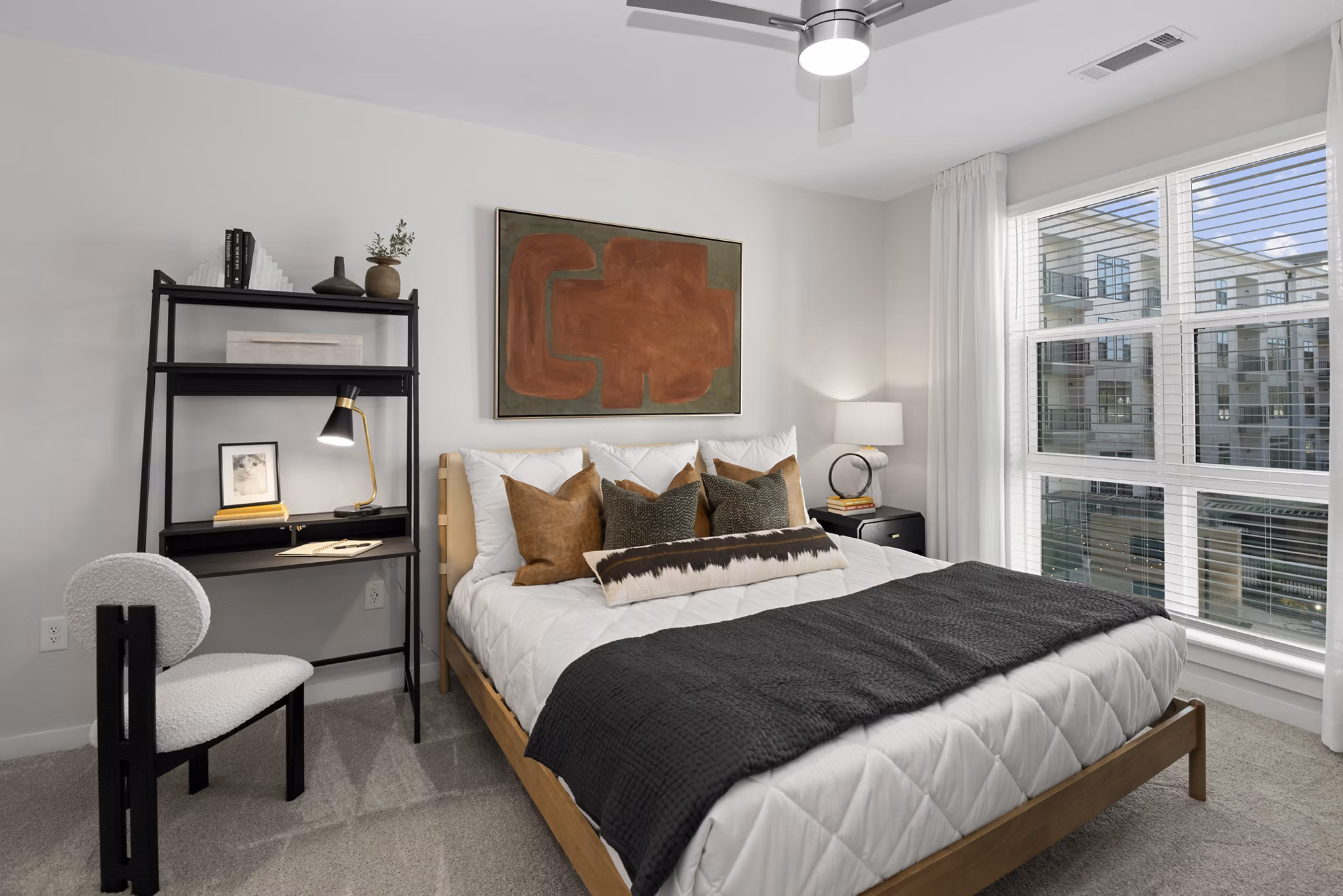 bedroom at Solstice at Eastland Yards Apartments