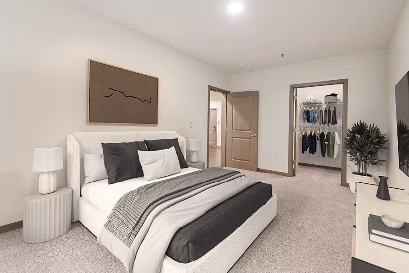 bedroom at Pratt Park Apartments