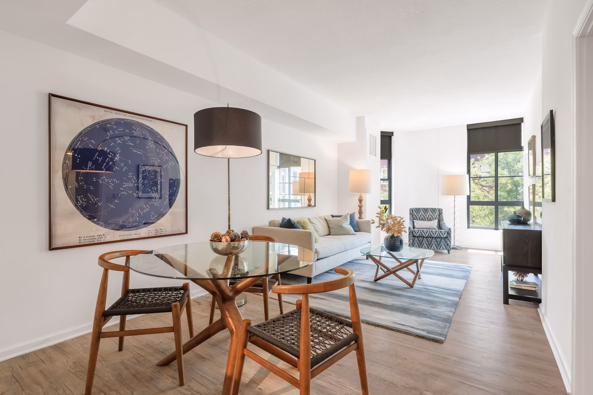living room at 14W Apartments