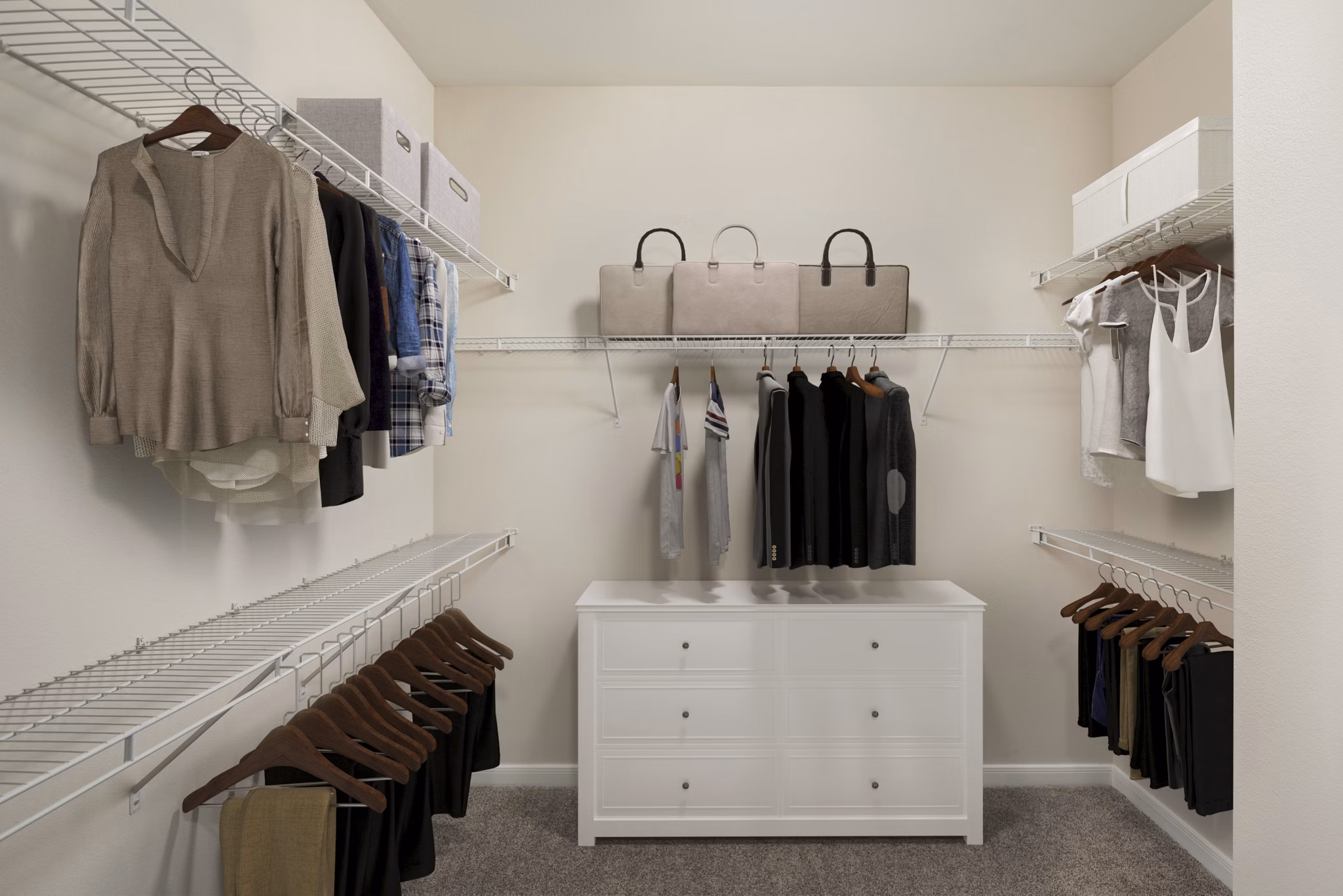Closet at Elate Royal Oaks Apartments
