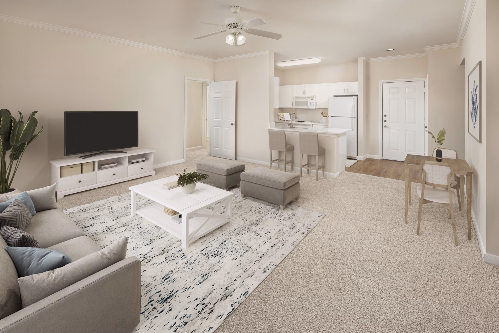 living room at Elate Royal Oaks Apartments
