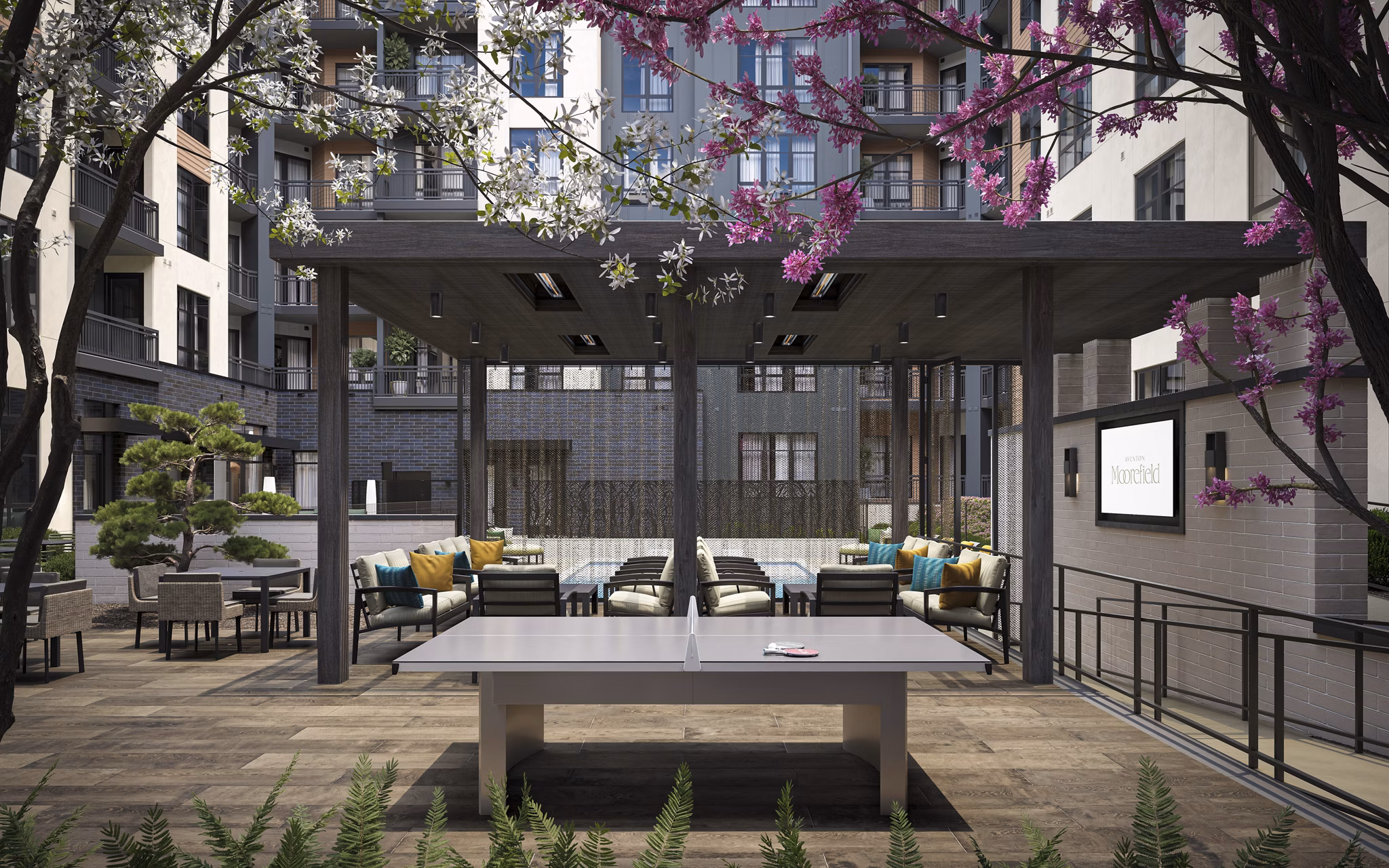 patio at Aventon Moorefield Apartments